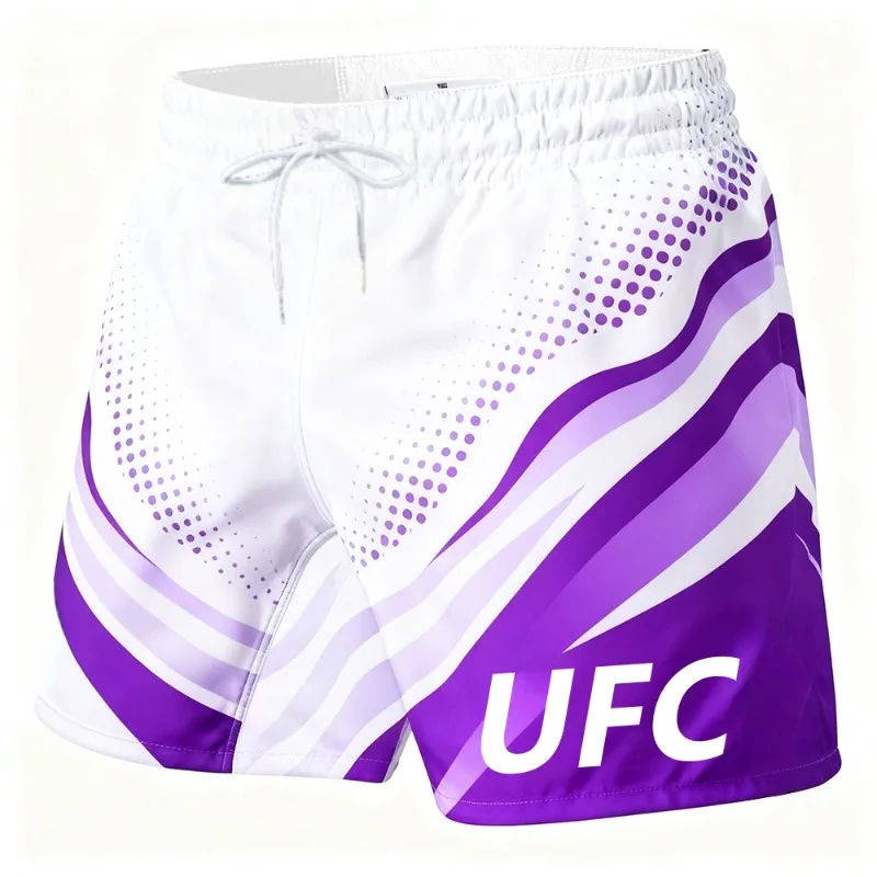 

2026 Новые боксерские шорты, быстросохнущие шорты UFC с 3D-печатью, тренировочная одежда для бокса, мужские спортивные повседневные шорты для бега
