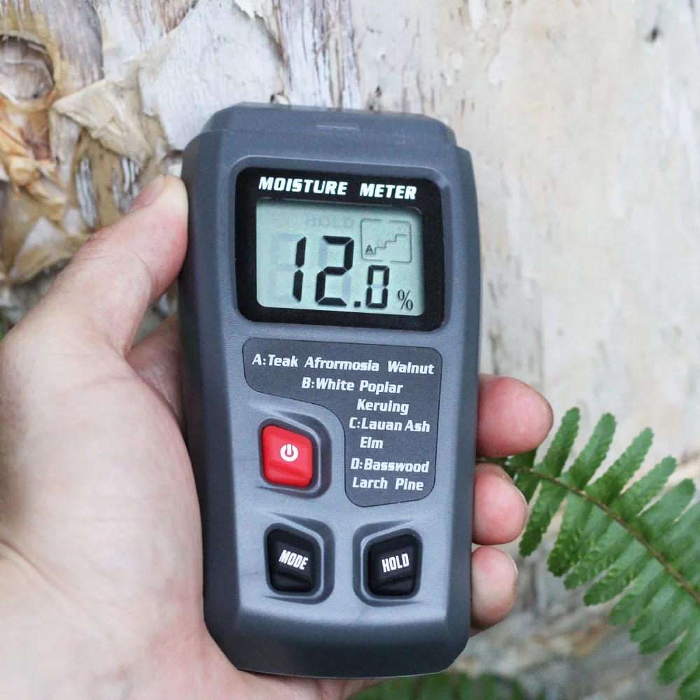 BSIDE Digital Wood Moisture Meter EMT01 Professional 0~99.9% Timber Hygrometer Portable Tool LCD Display Timber Damp Detector