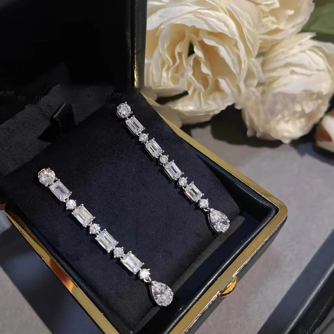 46 Styles Trendy 925 Sterling silver Lab Diamond Stud Earring Party Wedding Earrings for Women men Charm Engagement Jewelry Gift