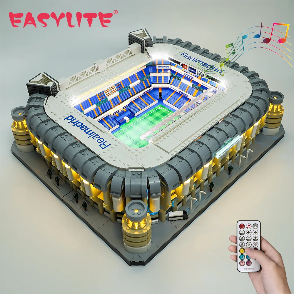 Juego de luces LED para Creator 10299 Real Madrid Santiago Bernabeu, bloques de construcción del estadio, solo Kit de iluminación sin modelo - ...