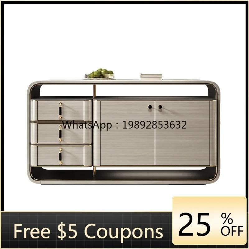 

TLL Solid Wood Entrance Cabinet Dining Room Sideboard Cabinet Affordable Luxury Style Locker