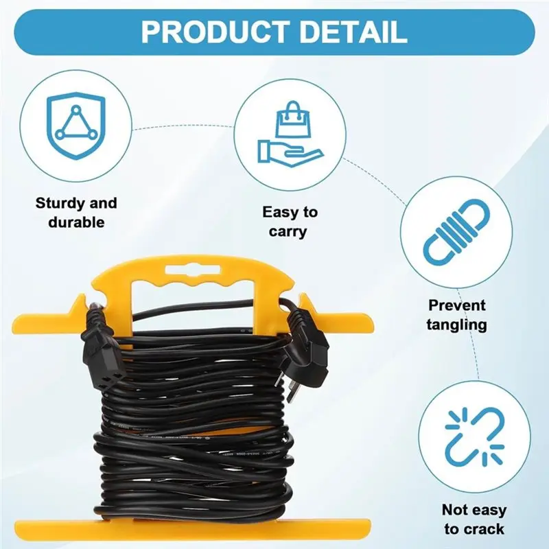 Hot Sale-H-Shape Wrap-Holds Holder 4Pcs Heavy Duty Extension Cord Reel 100Ft Cord Organizer Storage Cord Winder Spool