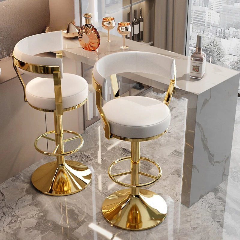 Light Luxury Bar Stool Kitchen Island Chair Home Bar Chair Lift Modern Simple High Stool Bar Stools