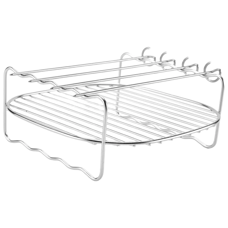 

A68P-Двухслойная стойка для фритюрницы, универсальная стойка для фритюрницы, металлический держатель, аксессуары для фритюрницы (7 дюймов, 4 контакта)