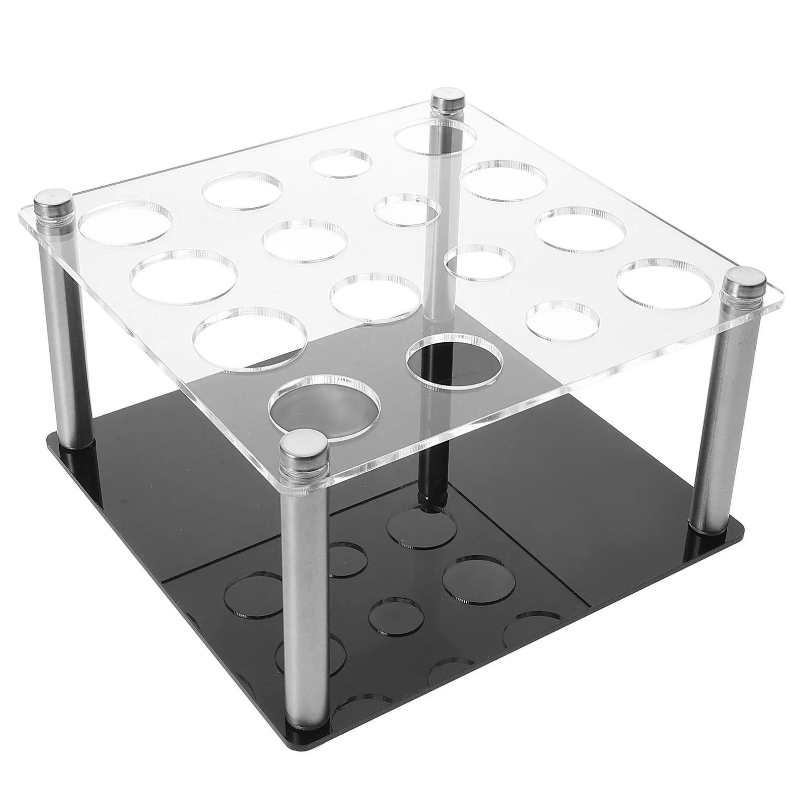 

Chess Piece Mold Holder Acrylic Chess Set Stand Square Base Resin Mold Organizer DIY Game Piece Storage Holder