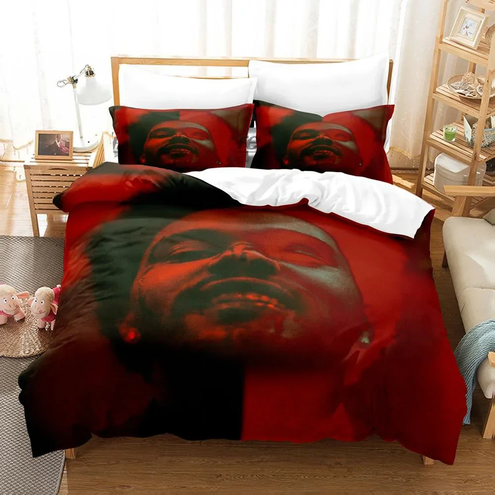 XO The Weeknd Bedding Set Single Double Queen King Size 3D Printed Bed Sheet Set For Bedroom New Duvet Cover Bed image 6