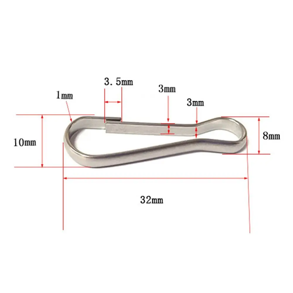 10pcs Silver 304 Stainless Steel Buckle Accessories Baby Dolls Connecting Keychain Clips Doll Bag Chain Metal Buckles