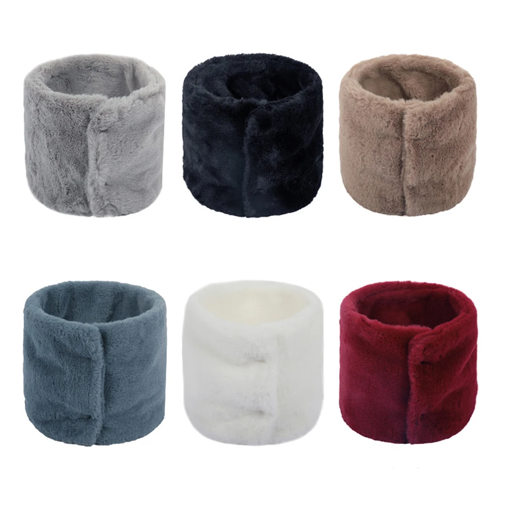

Pure Color Neck Scarf Warm Stretchy Fashionable Circle Collar Scarves Winter Men Classic Colors Wardrobe Match
