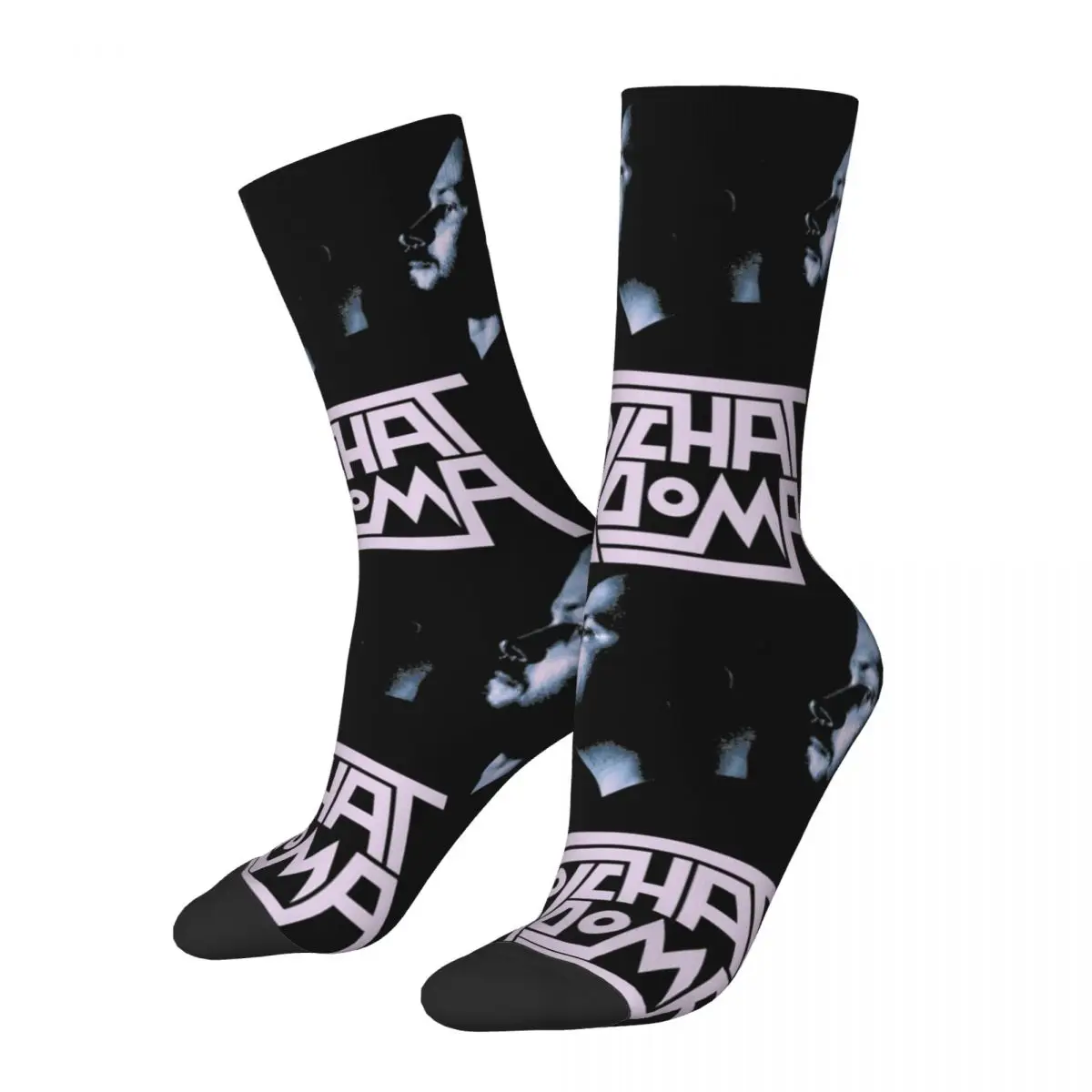 Crazy Design Molchat Doma Basketball Socks Band Music Polyester Crew Socks for Unisex Non-slip