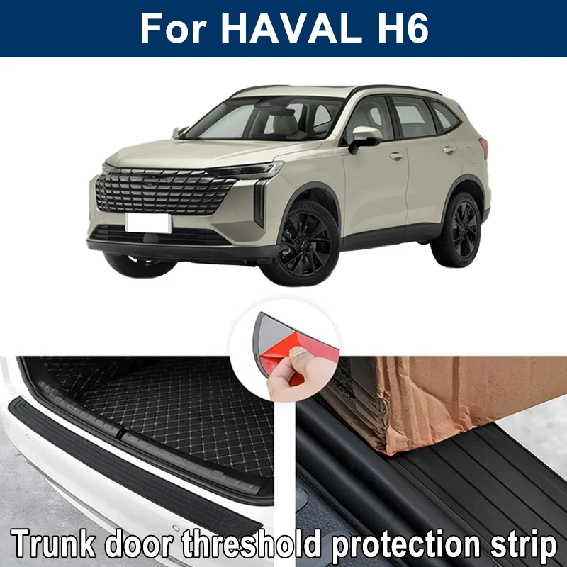 

Car Trunk Sill Anti-scratch Guard Strip For HAVAL H6 - Rear Bumper Rubber Protector Decorative Cover Sticker