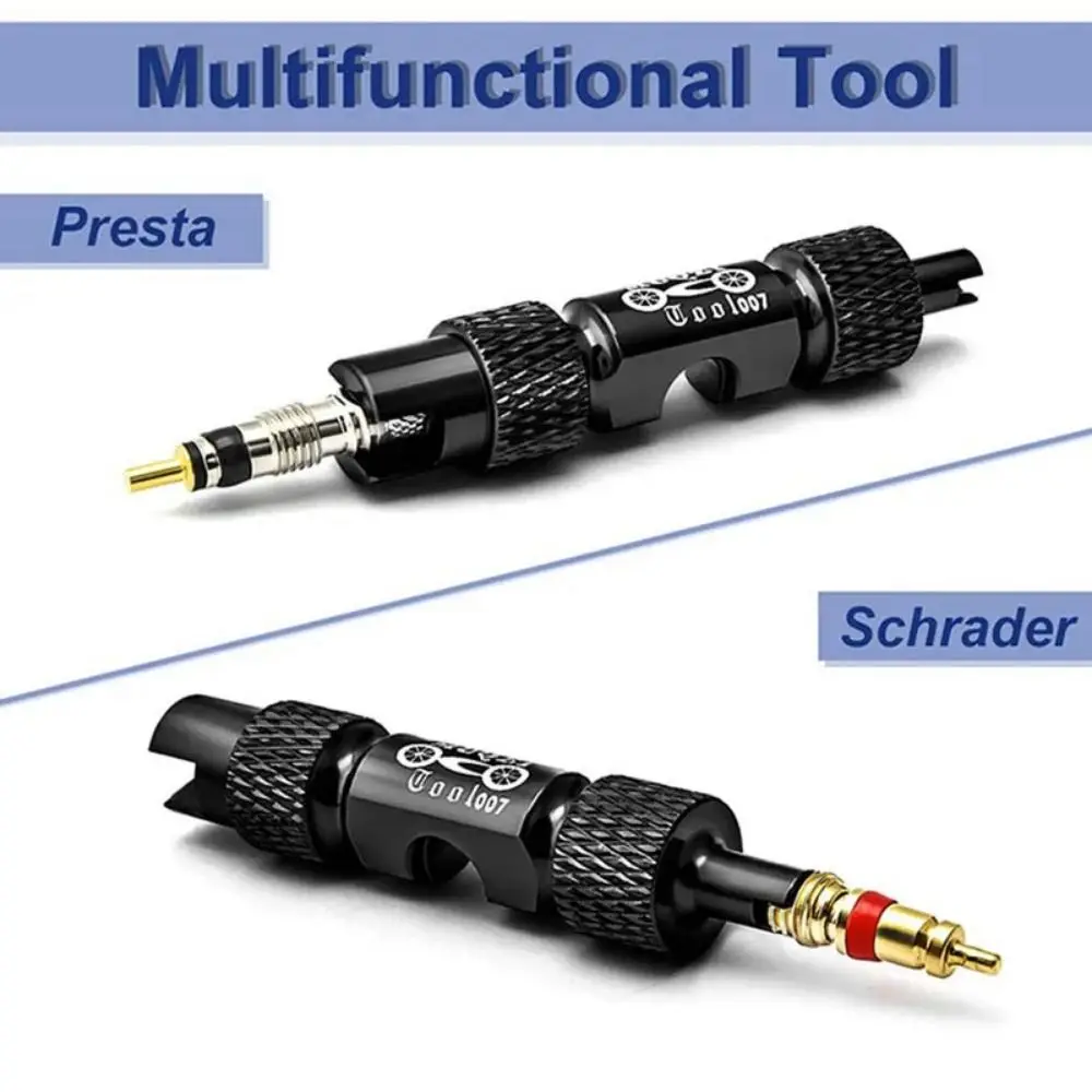 Aluminum Alloy Multifunction Tire Nozzle Wrench Double-head Multifunction Tire Nozzle Installation Spanner Repair Tools