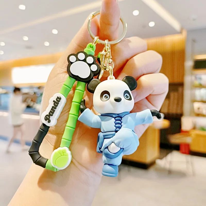 New Kung Fu Panda Key Chain Creative Bestie Backpack Pendant Car Key Chain Graduation Season Gift