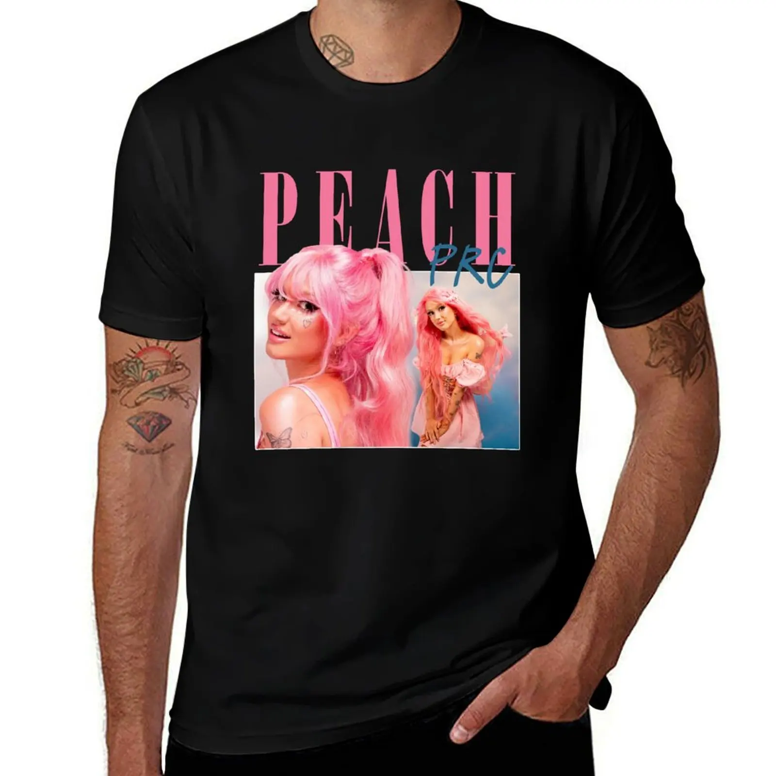 

peach prc retro bootleg design T-Shirt essential t shirt tees plus sizes black t shirts for men