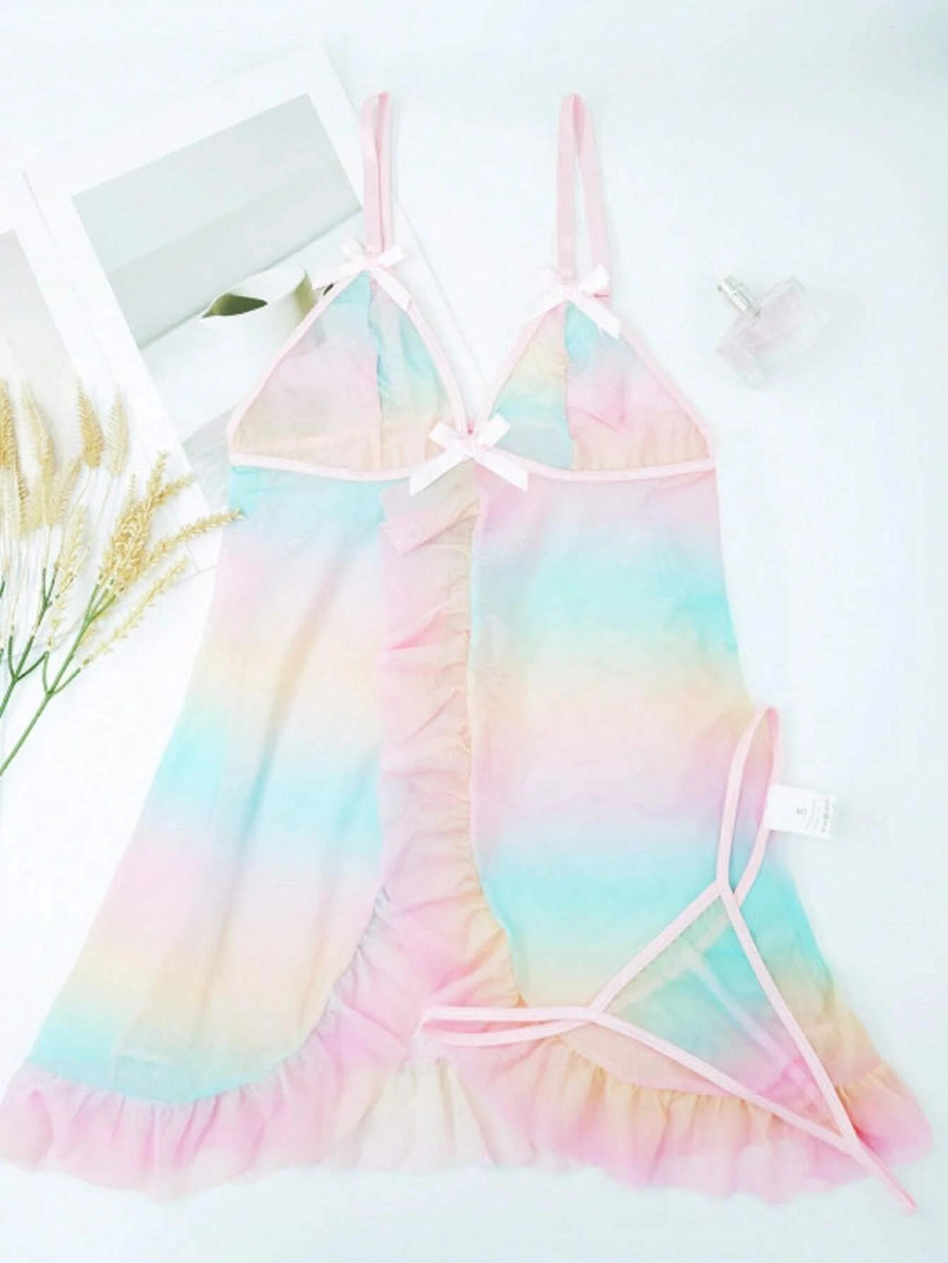 Lencería Sexy para mujer, ropa de dormir negra, pijama transparente, camisón sexual más sexy, camisón erótico con escote en V profundo, conjunto de Tanga