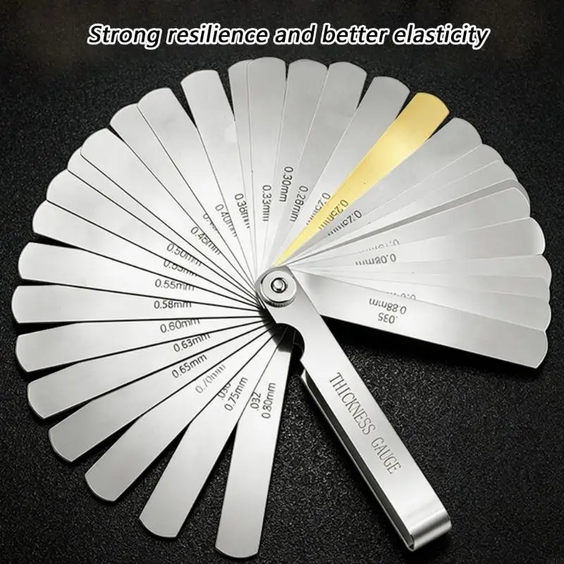 62KD Industrial Grade Feeler Gauge Set 32 Blade For Accurate Gaps Checking