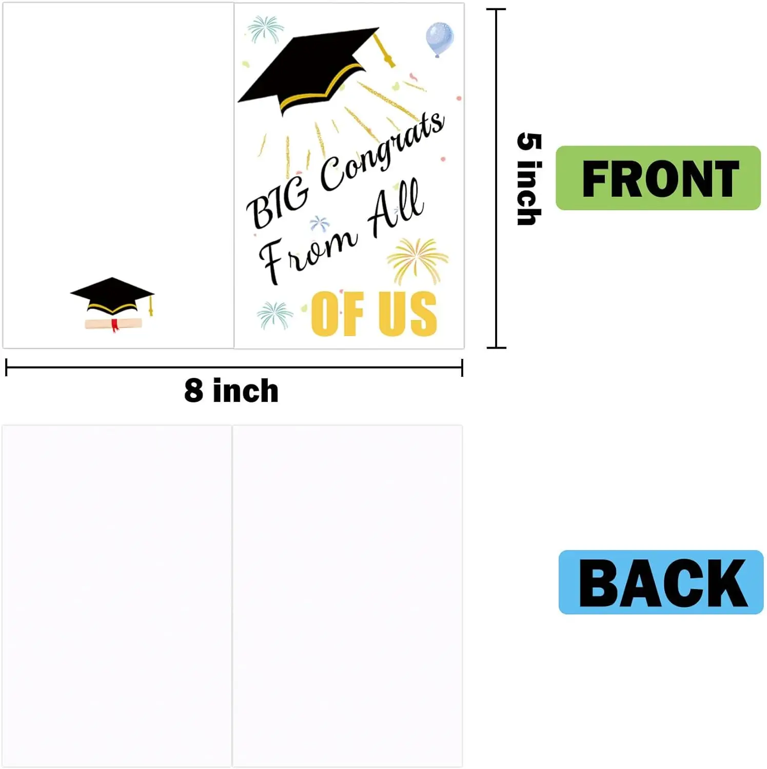 2024 Graduation Cards, Bulk Congrats Grad, Gift Greeting Cards with Envelopes You Did It Graduation Greeting Cards 20pcs