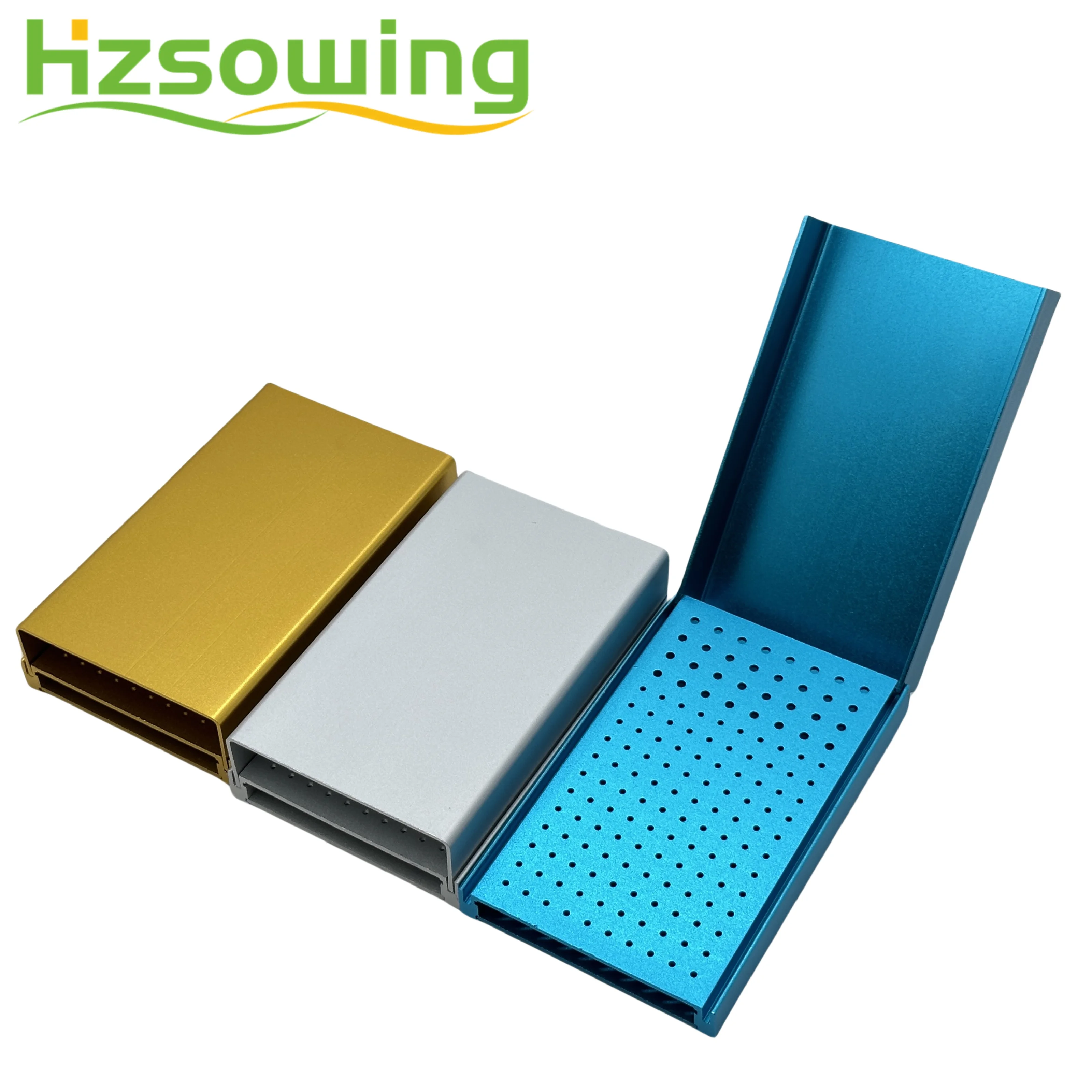 

152 Holes Disinfection Box Autoclave High Temperature Sterilizable Aluminum Cleaning Stand For FG/RA Bur Dental Endo case