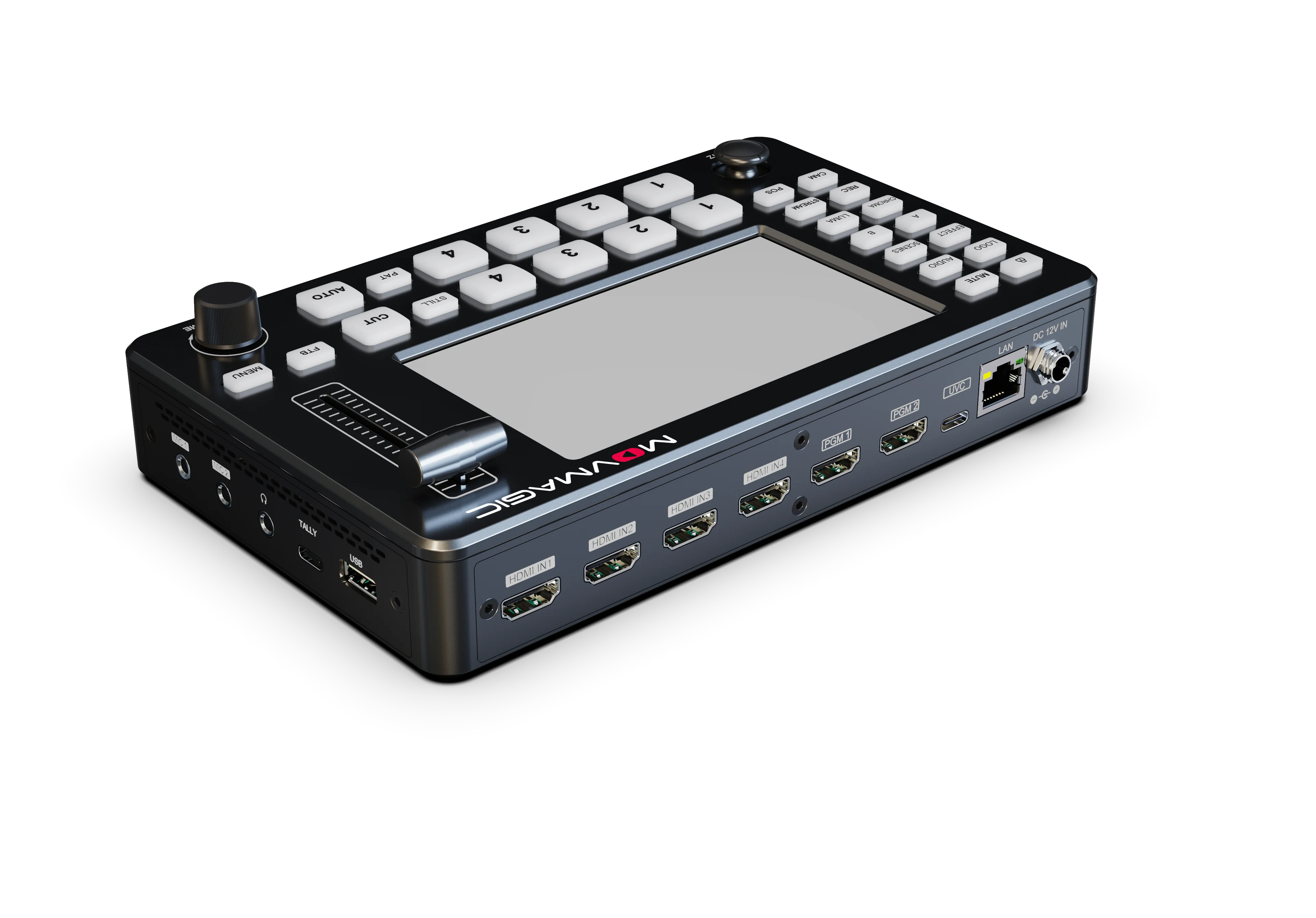 Movmagic M1 Professionals Portable 4-Input Multi-Format Studio Mini Live Streaming Equipment HD Video Mixer Switcher Effects