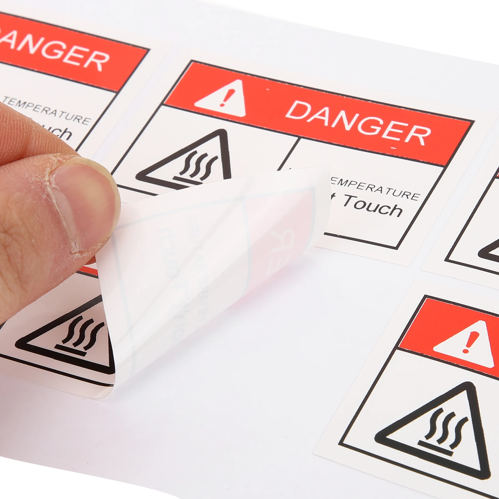 

10pcs High Temperature Warning Labels Hot Surface Safety Stickers Do Not Touch Signs Compact Self-Adhesive Caution Labels For