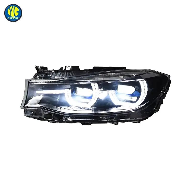 Dual Color DRL LED Front Projector Headlight High Brightness Auto Lighting Upgrade Car Mod Accessories