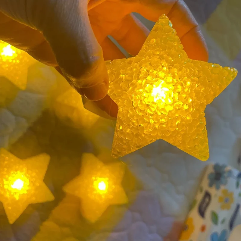 LED Star Handhold Star Night Lamps Anti-slip Band Light Lamp for Dance Performance Luminous Stage Prop Party Supplies Kids Gifts