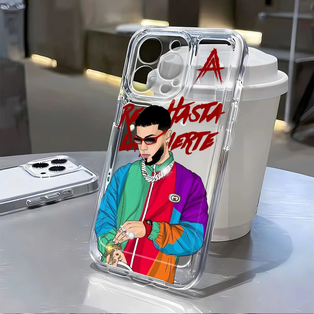 Anuel AA Rapperร้อนกันกระแทกซิลิโคนนุ่มสําหรับiPhone 11 15 12 iPhone 14 13 16 Pro XS Max XR 16E 8 7 Plus SE 2020 กรณี