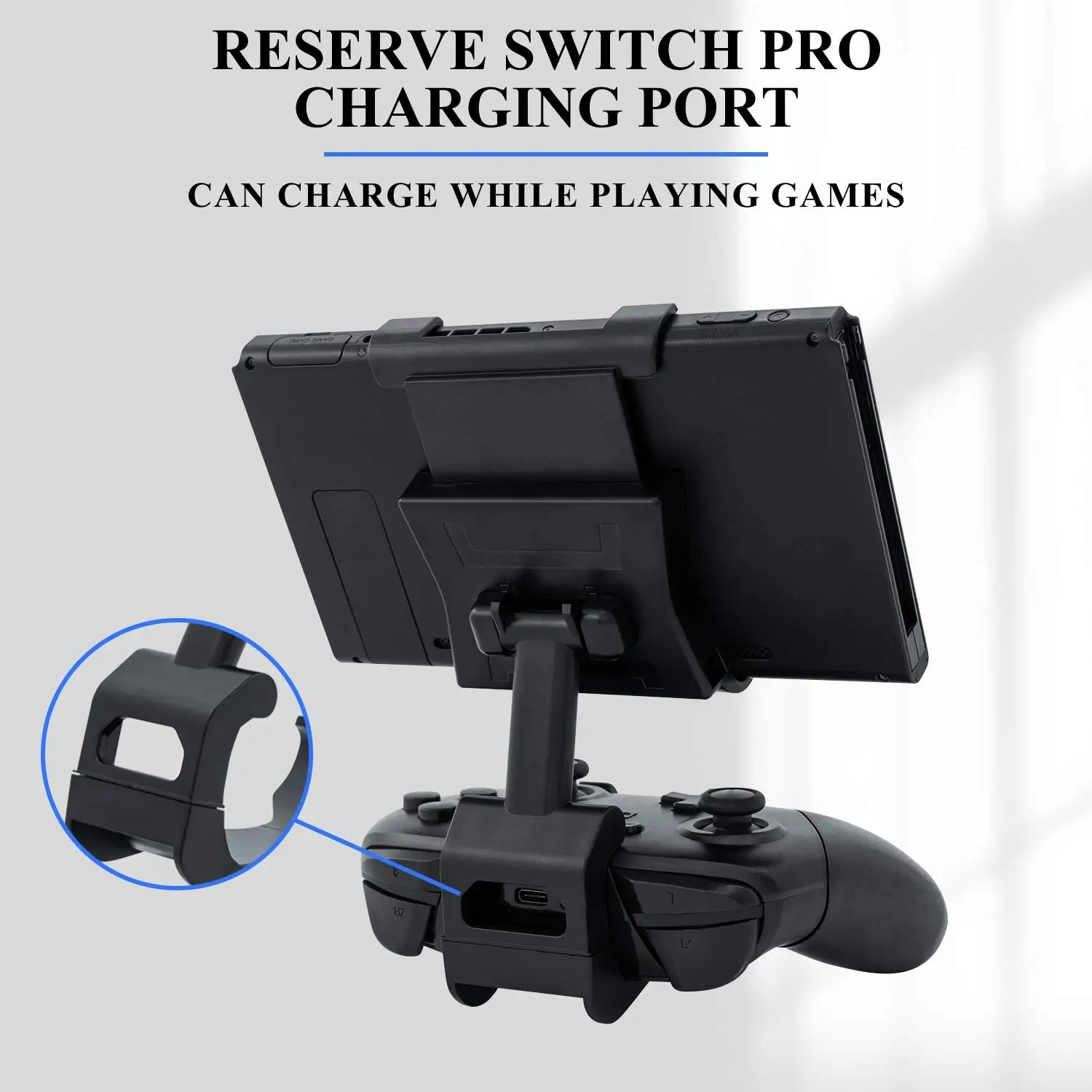 Mounting Clip For N-Switch Pro Controller Clip Clamp Holder Mount Angle Adjustable Gaming Handle Bracket For Nintendo Switch Pro