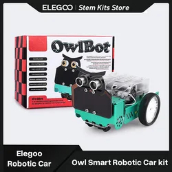 ELEGOO Owl Smart Robotic Car Kit con Nano V4, modulo di tracciamento della linea, sensore fotoelettrico a infrarossi/ad ultrasuoni, auto giocattolo Arduino