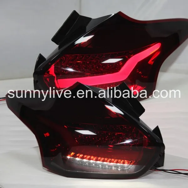 

Новинка для Focus 3, задний фонарь со светодиодной лентой для FORD Hatchback 2015-2017, темно-красный