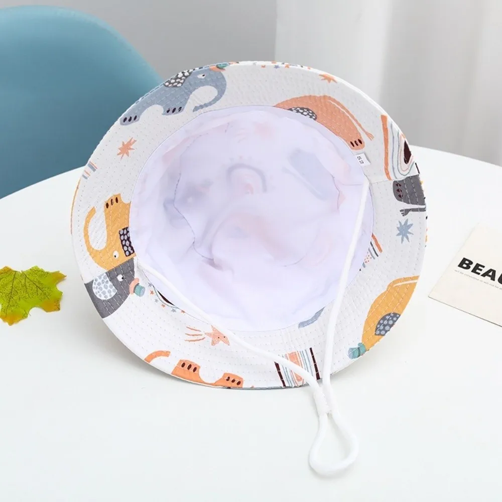 

Cute Cartoon Design Baby Sun Bonnet UV Protection Lightweight Bucket Fisherman Hat Breathable Adjustable Panama Hat Travel