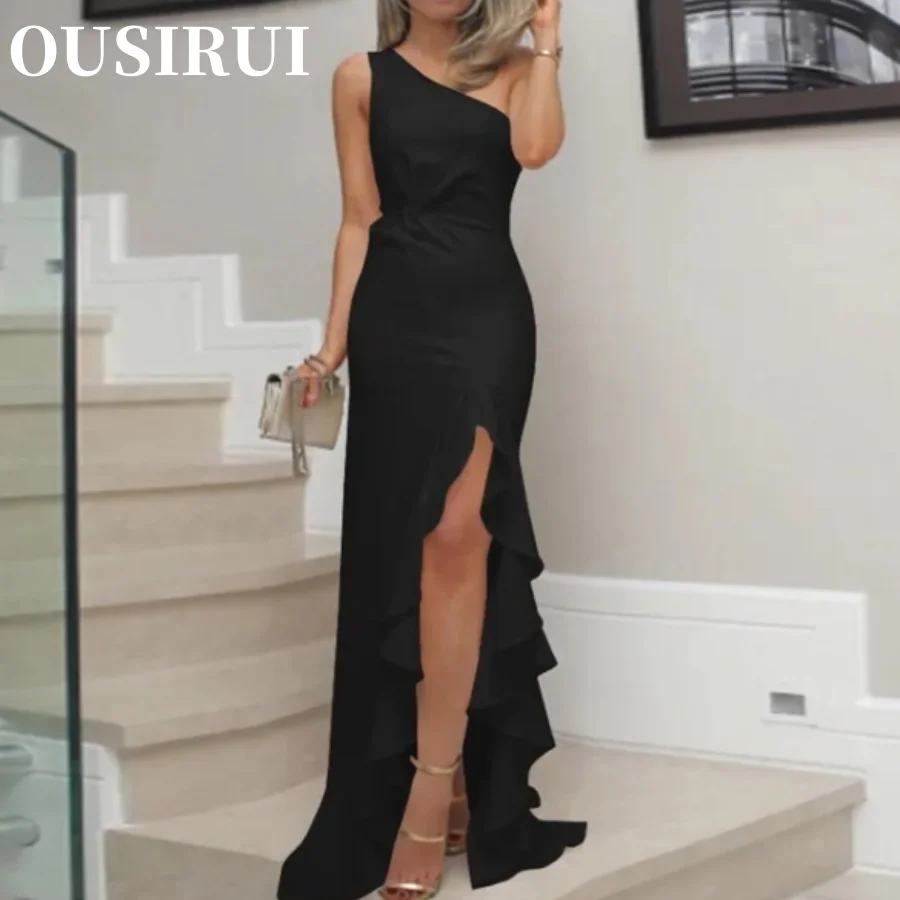 Impreza w stylu Casual, letnia okazja miękkie eleganckie seksowne sukienki dla kobiet formalne wieczorowa suknia ślubna damskie długie Vestidos Para Mujer