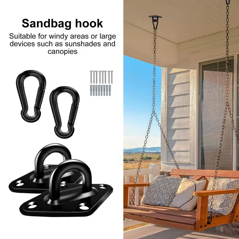 1 Set Sandbag Hook Stainless Steel U-shaped Sun Shade Sail Hardware Kit Garden Patio Awning Canopy Hammock Installation Hook