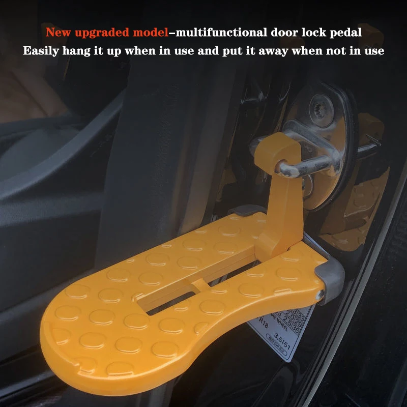 Foldable Car Roof Rack Step Car Door Step Universal Latch Hook Auxiliary Walking Car Foot Pedal Aluminium Alloy Safety Hammer