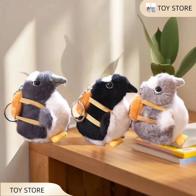 

Привлекательная крошечная кукла-брелок с пингвином в виде подвесного декора для рюкзака и сувенира на день рождения