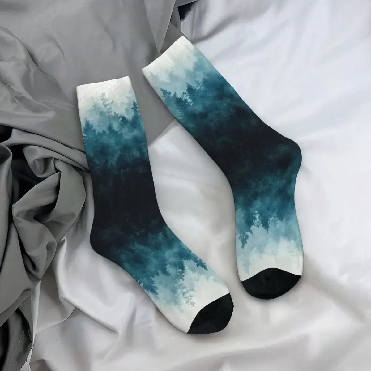 안개가 자욱한 가을 황야 숲 양말 하라주쿠 고품질 스타킹 올 시즌 긴 양말 남성용 여성용 선물 액세서리