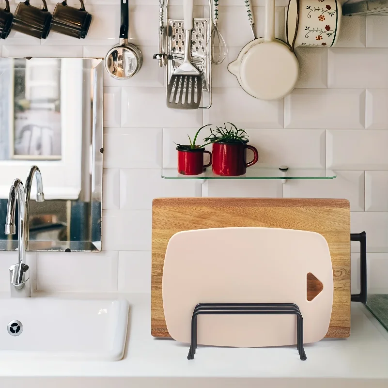 野菜まな板収納ラック、まな板ホルダー、キャビネットベーキング - Kitchen Cabinet Baking Organizer のレビューと価格