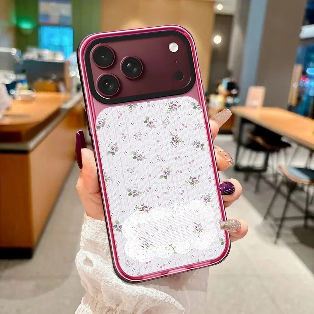 Creative Small Floral Fragments Impact Case - Mirror / Glaze Magnetic Cover: Compatible with IPhone 18 17 Pro Max 18Pro