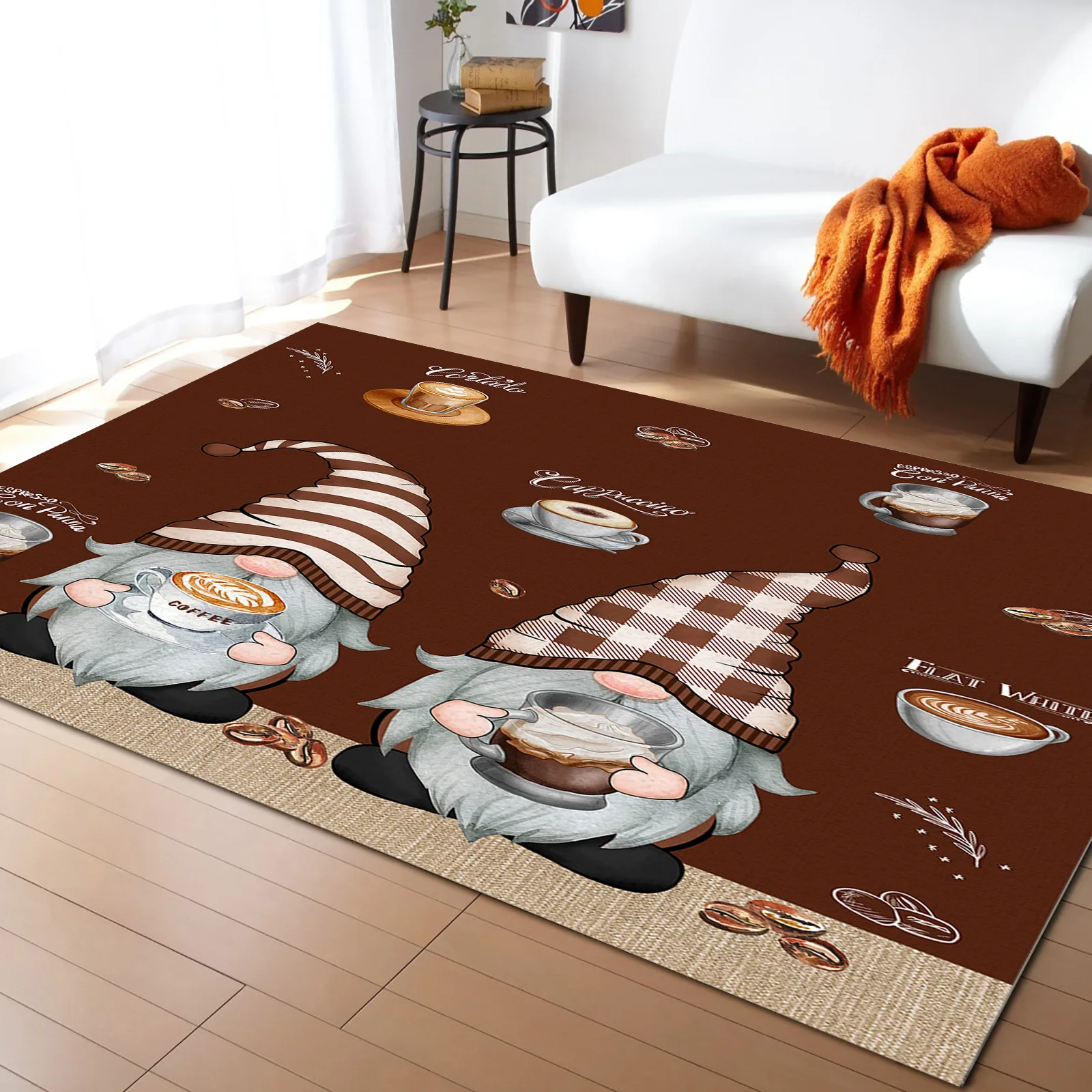 

Coffee Dwarf Coffee Beans Living Room Carpet Coffee Table Floor Mat Study Bedroom Bedside Home Decoration Large Rug Floor Mat