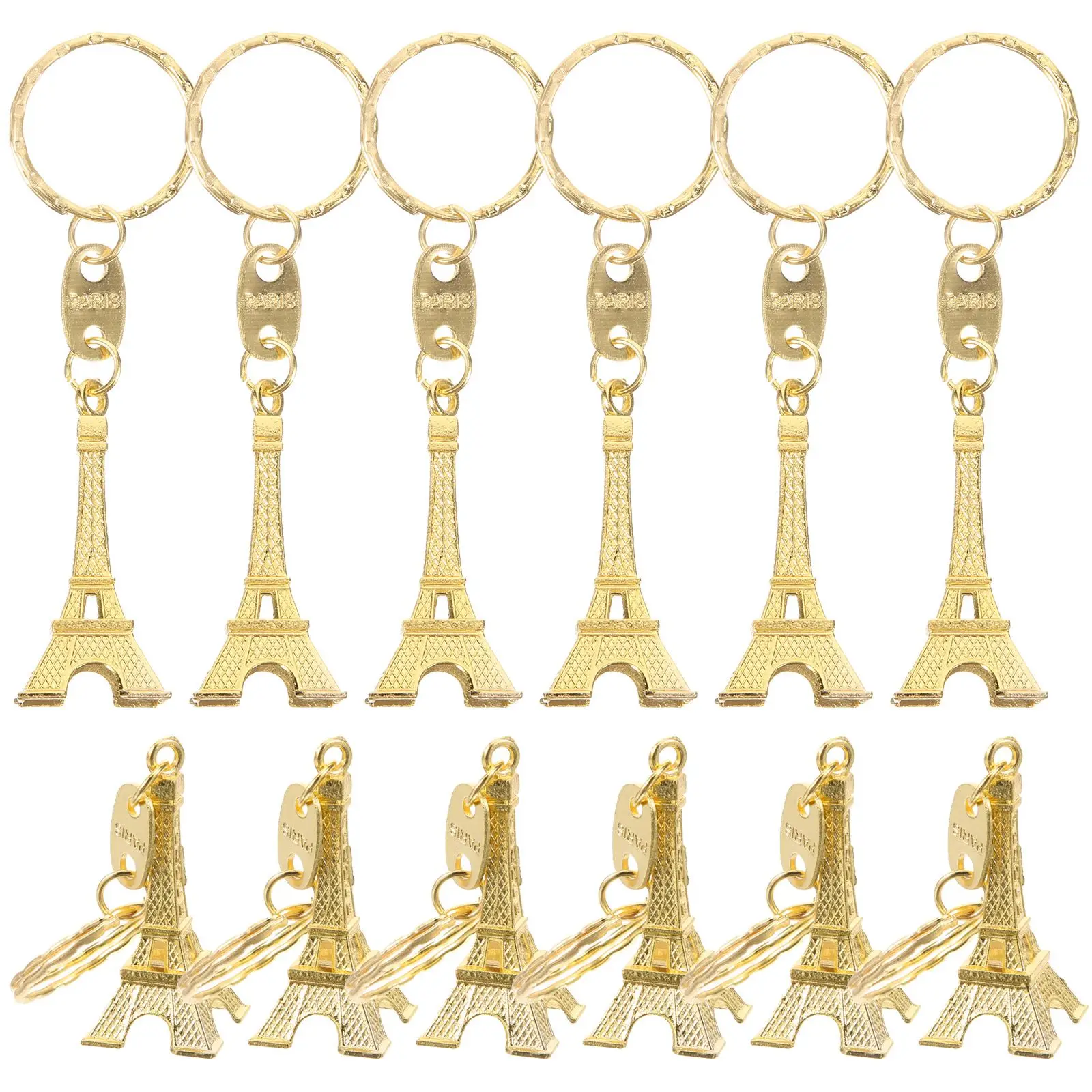 

Keychain Accessories Vintage Ornaments Mini Decorate Keychains Golden Eiffel Tower Pendant Travel