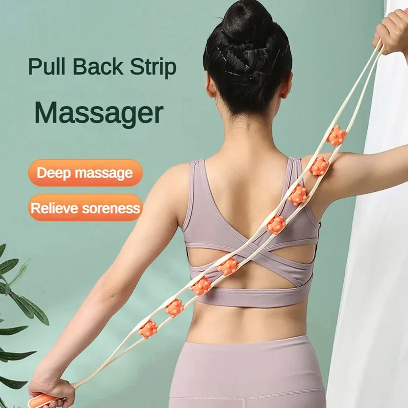 Portable Roller Massage for Shoulder Back Neck Waist Multifunctional Self Upper Lower Point Rolling Handheld Body Massager