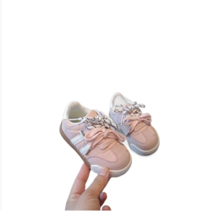 

Pink Silver Kids Moral Training Shoes 2025 Autumn Version New Girls' Mesh Sports Shoes Boys' Soft Soled Forrest Board Shoes22-31