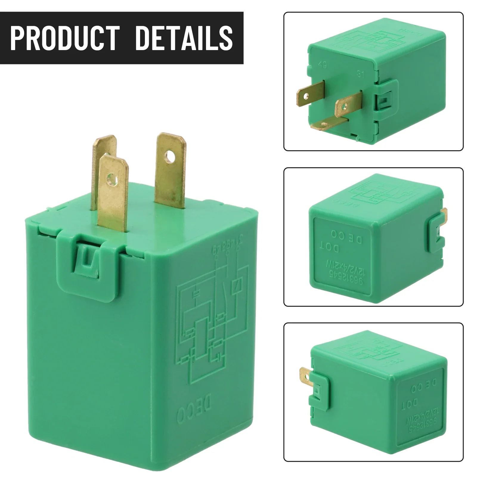 Turn Signal Lamp Relay 96312545 Accessories Controls Easy Installation Green High Quality Parts Replacement 1 Piece