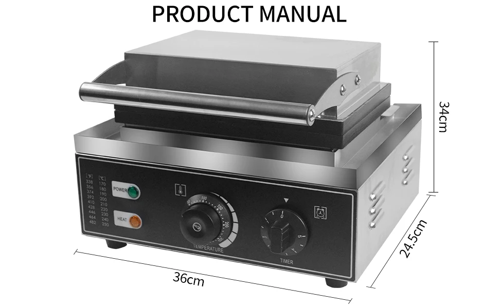 6 Holes Mini Donut Maker Machine, 1500W Electric Non-Stick Donut Grill with Adjustable Thermostat