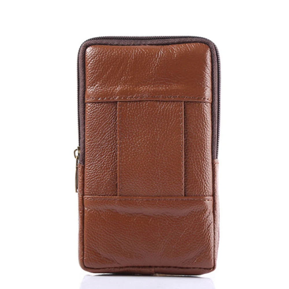 

Мужская поясная сумка из натуральной кожи, многофункциональный кошелек для мобильного телефона