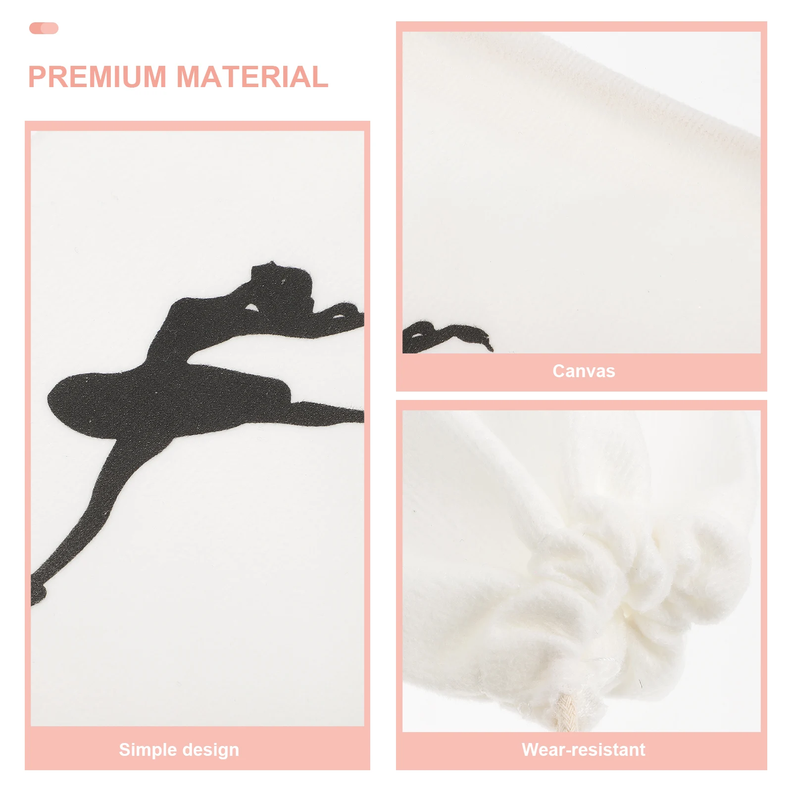 

4Pcs Pointe Shoe Bags Ballet Shoe Pouch Drawstring Dance Bag Large Storage Space Keep Shoes Ideal Gift for Dancers