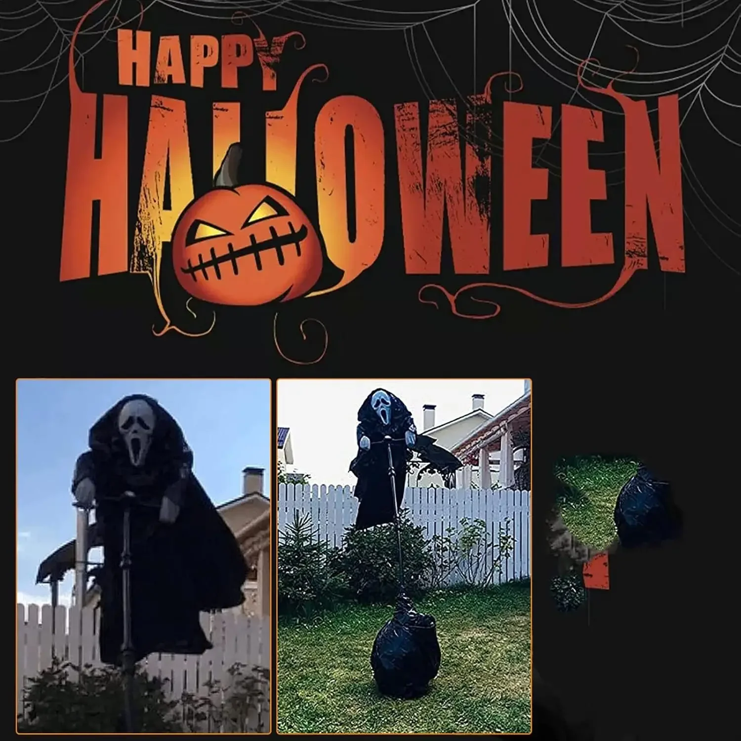 

Хэллоуин, крик, призрак, бородок, птица, пасторальная защита, двор, сад, лужайка