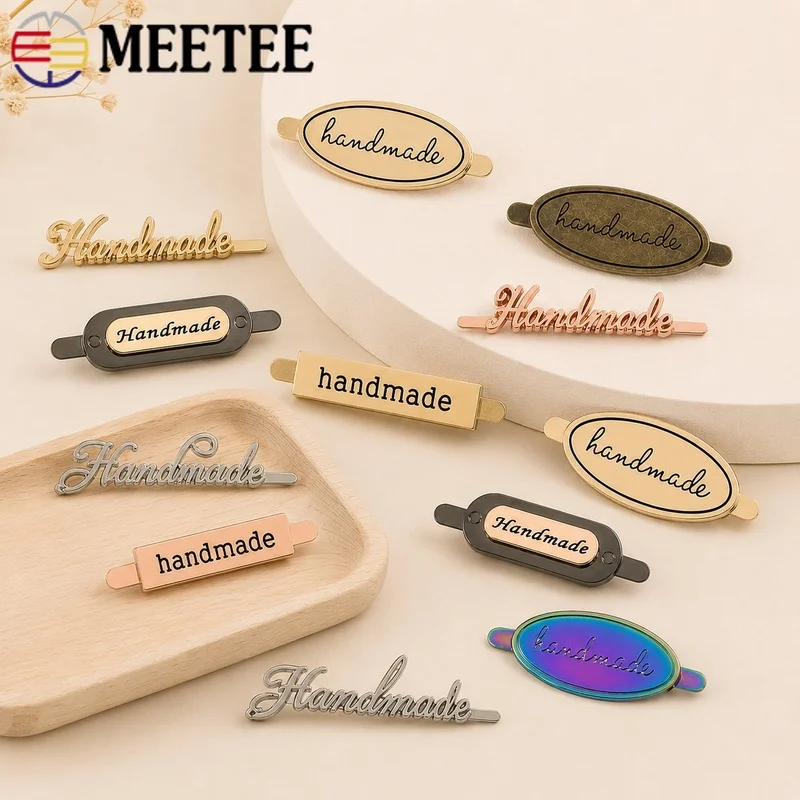 10/20Pcs 12-50mm Metal Handmade Bag Label Tags Decorative Buckle for Purse Clothes Handcraft Hardware Sewing Accessory Supplies