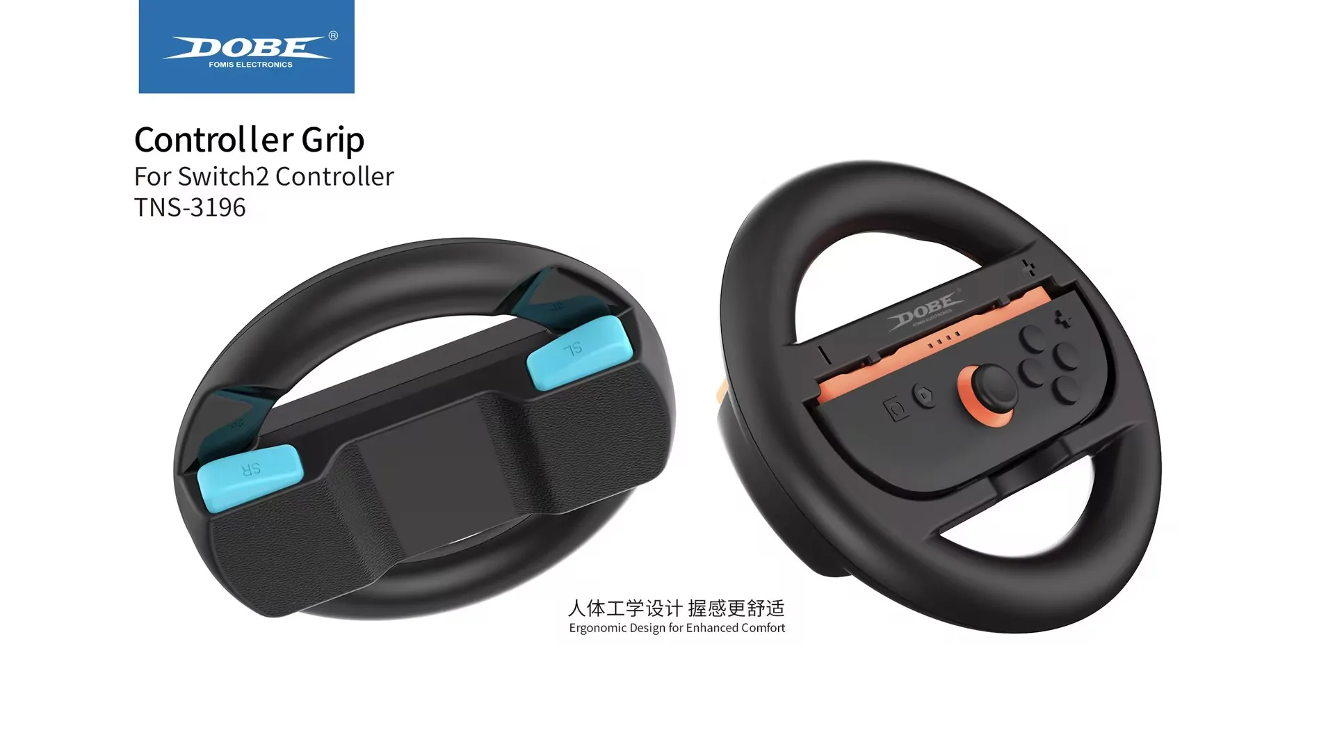 2PCS Steering Wheel for   2 Joy Con Controller Switch Joycon 2 Racing Wheel Hand Grip for Mario Kart 8 Deluxe