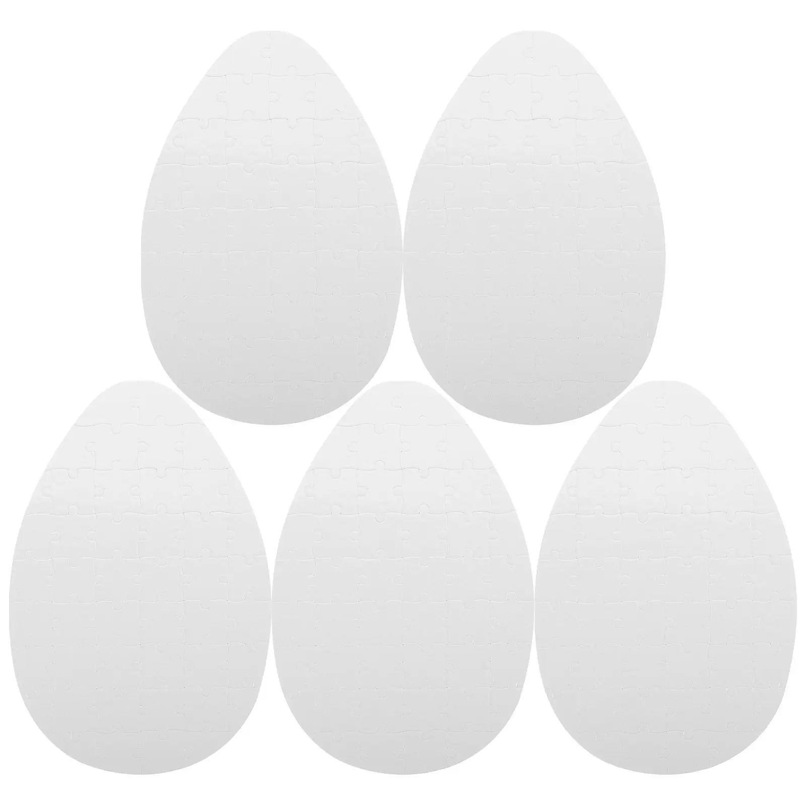 5 stuks blanco warmteoverdracht eivorm puzzel sublimatie DIY transferpapier puzzel cognitief spel cadeau feestdecoratie