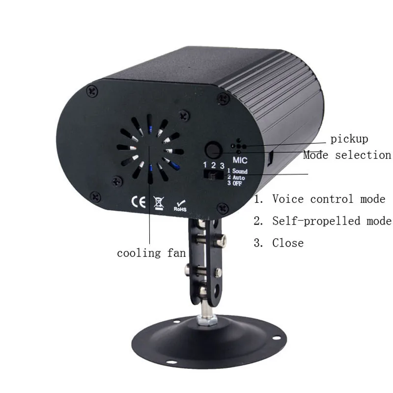 Rg Aluminium Shell Led Stage Laser Party Lights Led Sound Activated Laserlicht Rgb Flash Strobe Projector Voor Kerst